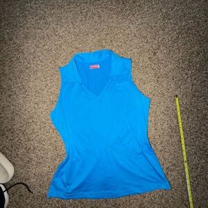 pro tour Bright Blue V-Neck Tank Top